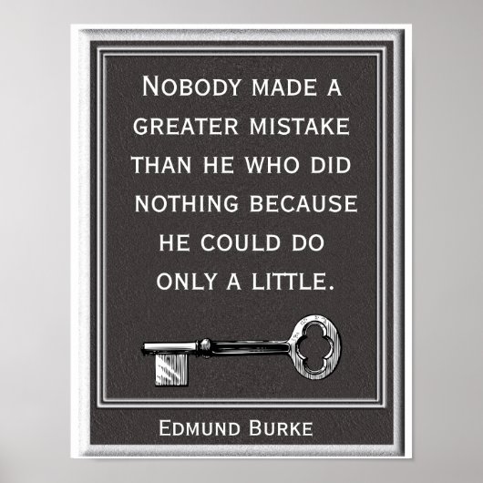 Poster Grande erreur - Devis Edmund Burke - Imprimerie d' (Devant)