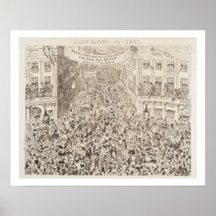Poster Grande exposition de Mayhew en 1851 : Londres en 1