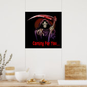 Poster Grande Faucheuse Venant Pour Vous Halloween (Cuisine)