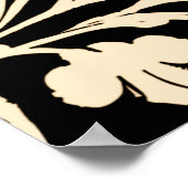 Poster Grande Fleur Rouge Art Nouveau (Coin)