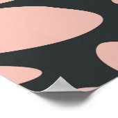 Poster Grande floraison stylisée, motif floral transparen (Coin)