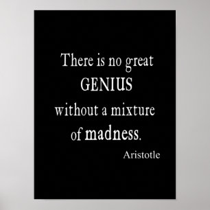 Poster Grande folie vintage de génie d'Aristote