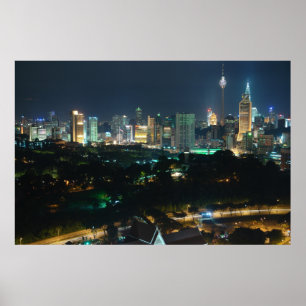 Poster Grande Giclee copie de Kuala Lumpur Nightscape sur