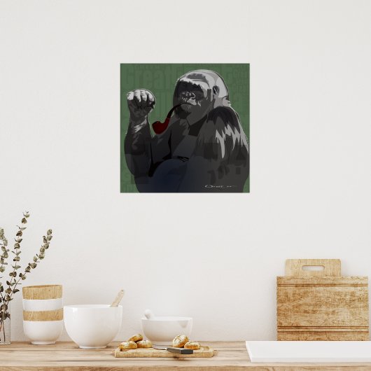 Poster Grande Gorilla verte (Cuisine)