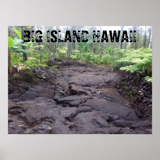 POSTER GRANDE ÎLE HAWAII LAVA FLUX (Devant)