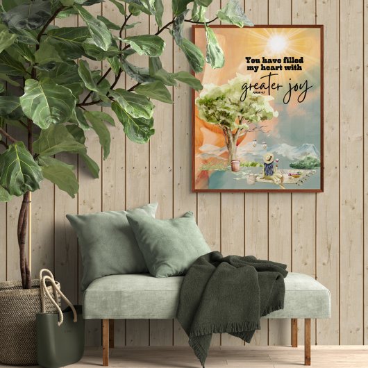 Poster Grande Joie Bible Verse Psaume 4 7