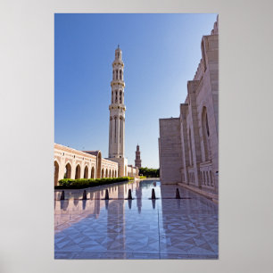 Poster Grande Mosquée Sultan Qaboos à Mascate, Oman