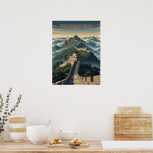 Poster grande muraille de Chine (Cuisine)
