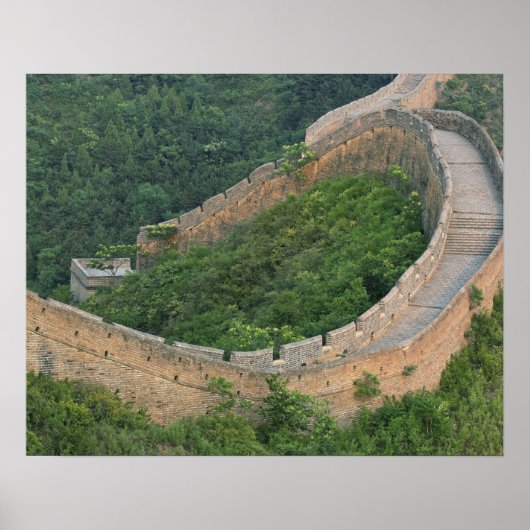 Poster Grande Muraille de Chine à Jinshanling, Chine. (Devant)