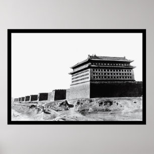 Poster Grande Muraille de Chine à Pékin 1918
