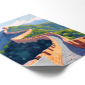 Poster Grande Muraille de Chine peinture de voyage (Coin)