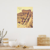 Poster Grande Muraille de Chine voyage (Cuisine)