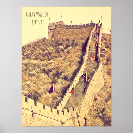 Poster Grande Muraille de Chine voyage (Devant)