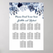 Poster Grande Plaine Flore Bleue 10 tables (Devant)