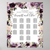 Poster Grande Plaine rose violet Plaine Plante 14 Table (Devant)