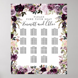 Poster Grande Plaine rose violet Plaine Plante 14 Table