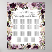 Poster Grande Plaine rose violet Plaine Plante 15 Table (Devant)