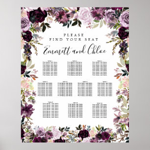 Poster Grande Plaine rose violet Plaine Platine 10 tables