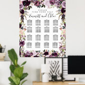 Poster Grande Plaine rose violet Plaine Platine 16 Table (Bureau à domicile)