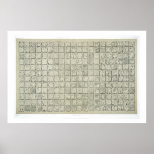 Poster Grande plaque avec l'écriture idéographique de l'e