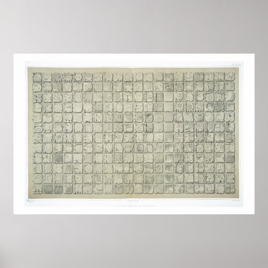 Poster Grande plaque avec l'écriture idéographique de l'e (Devant)