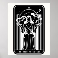 Grande Prêtresse du Tarot Femme Fumant de l'Herbe