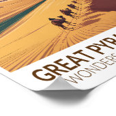 Poster Grande Pyramide de Gizeh Sept Merveilles du Monde (Coin)
