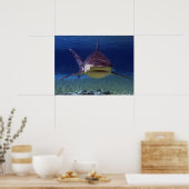 Poster Grande Rencontre de requin blanc (Cuisine)