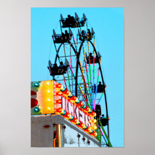 Poster Grande roue à la foire du comté