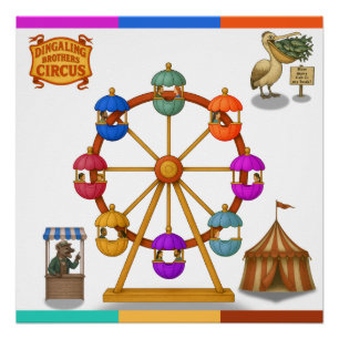 Poster Grande roue des frères Dingaling