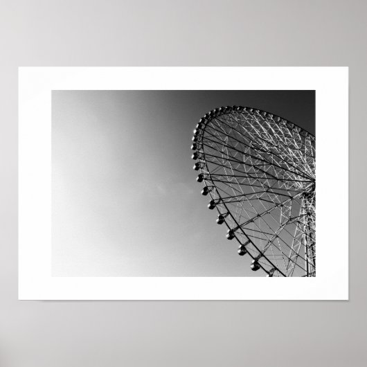 Poster Grande roue en noir et blanc (Devant)