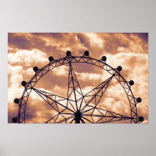 Poster Grande roue sur ciel