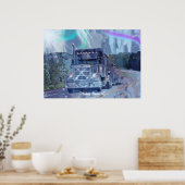 Poster Grande route de camion d'installation conduisant (Cuisine)