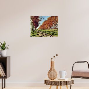 Poster Grande Route, Jour ensoleillé d'automne