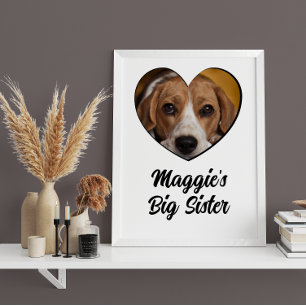 Poster Grande soeur chien photo personnalisée