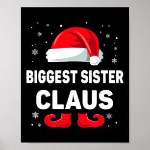 Poster Grande Soeur Claus Noël Correspondant Famille
