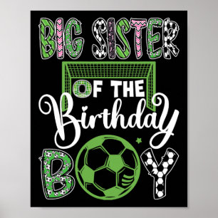 Poster Grande Sœur Du Joueur De Football Du Garçon D'anni