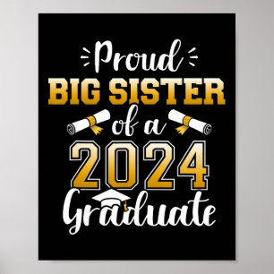 Poster Grande Soeur D'Un Cl De 2024 Diplômé Pour Diplôme
