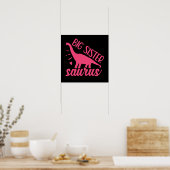 Poster Grande soeur Saurus en rose (Cuisine)