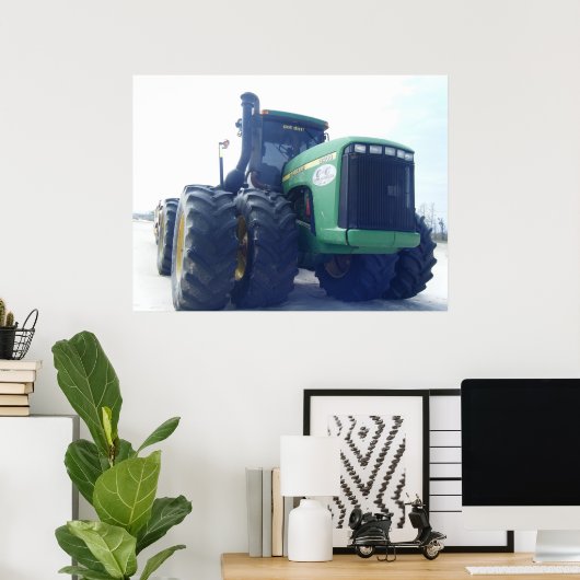 Poster Grande toile de Tracteur Vert (Bureau à domicile)