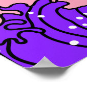 Poster Grande vague dans le style Vaporwave Pop Art. Affi (Coin)