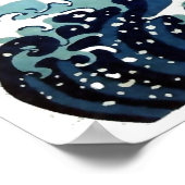 Poster Grande vague de haute qualité au large de Kanagawa (Coin)