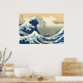 Poster Grande vague de Hokusai (Cuisine)
