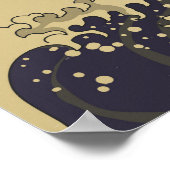 Poster "Grande vague de kanagawa". Hokusai, vague japonai (Coin)