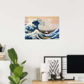Poster Grande vague, Hokusai, Ukiyo-e (Bureau à domicile)