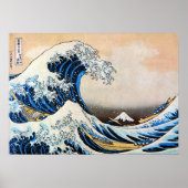 Poster Grande vague, Hokusai, Ukiyo-e (Devant)
