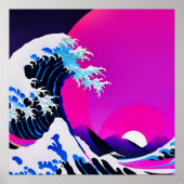 Poster grande vague moderne (Devant)