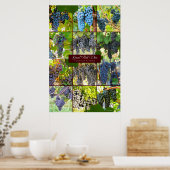 Poster Grande variété de raisins rouges du monde (Cuisine)