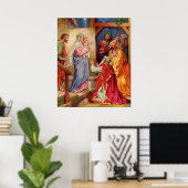 Poster Grande, Visite de Wisemen Christian Christmas Art (Bureau à domicile)