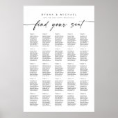 Poster Grandes 25 Tables Trouvez Votre Siège Carte De Siè (Devant)